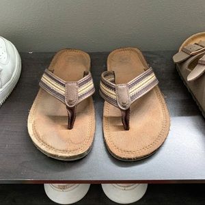 Mens Wonder Nation Flip-Flops Brown Size 6.5